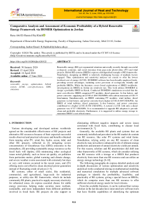 通过 HOMER 优化对约旦混合可再生能源框架的经济盈利能力进行比较分析和评估